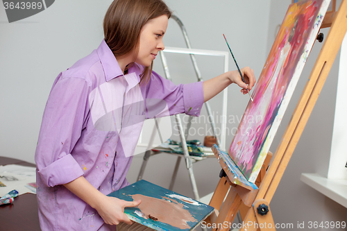 Image of Creative artist for drawing in the studio