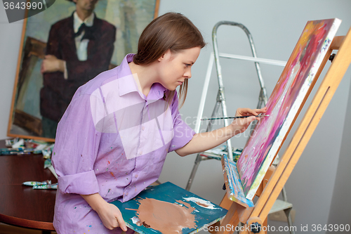 Image of Creative artist for drawing in the studio