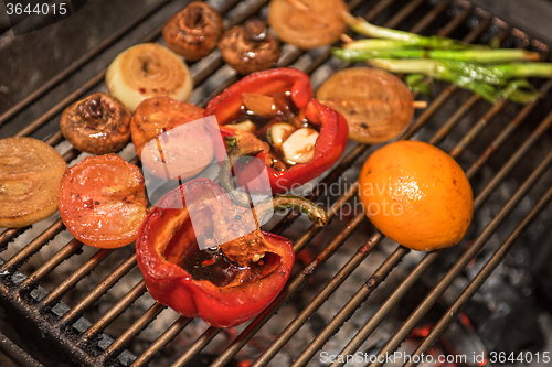 Image of Different vegetables on the grill 