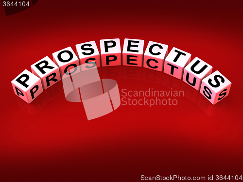 Image of Prospectus Blocks Show Brochures that Advertise Inform and Descr