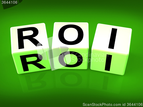 Image of ROI Blocks Mean Financial Return on Investment