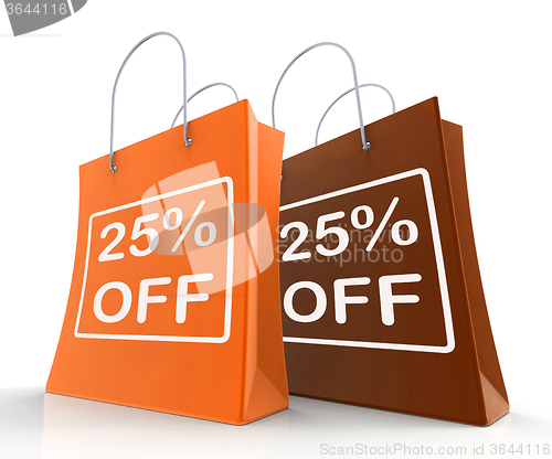 Image of Twenty-Five Percent Off On Shopping Bags Shows 25 Bargains