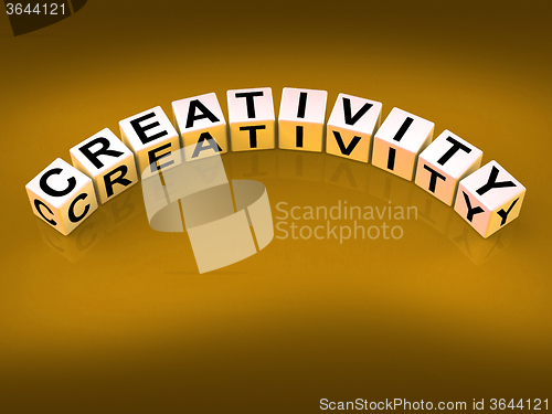 Image of Creativity Dice Mean Inventiveness Inspiration And Ideas