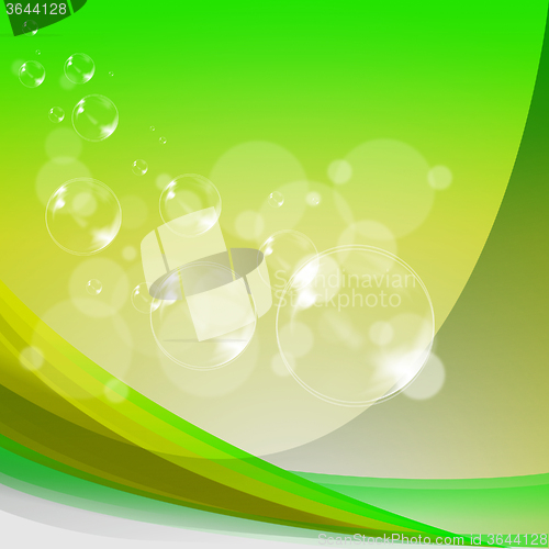 Image of Bubbles Background Shows Translucent Spheres Or Shiny Air Balls