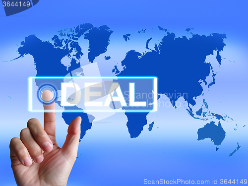 Image of Deal Map Refers to Worldwide or International Agreement