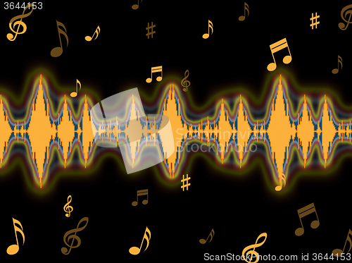 Image of Sound Wave Background Means Frequency Amplifier Or Sound Mixer