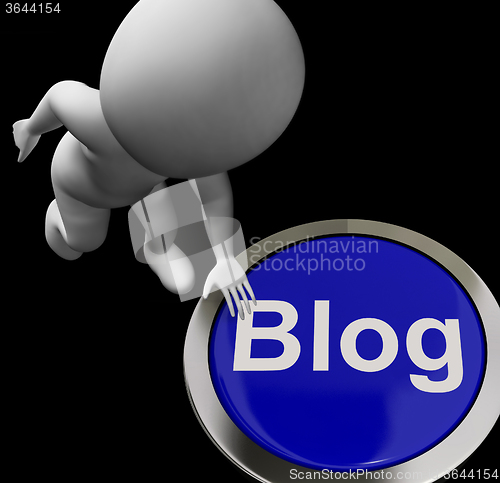 Image of Blog Button Means Information Or Expressing Thoughts Online