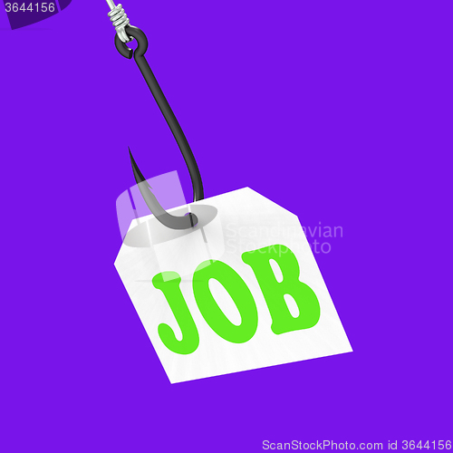 Image of Job On Hook Means Professional Employment Or Occupation