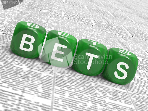 Image of Bets Dice Show Gambling Chance Or Sweep Stake