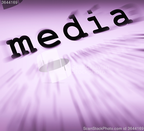 Image of Media Definition Displays Social Media Or Multimedia