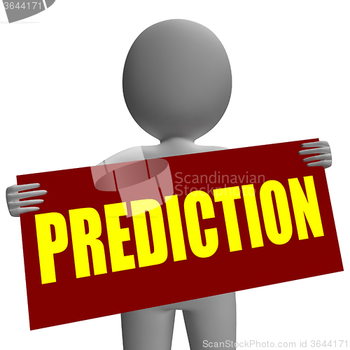 Image of Prediction Sign Character Means Future Forecast And Destiny