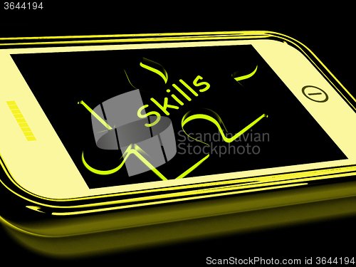 Image of Skills Smartphone Means Knowledge Abilities And Competency