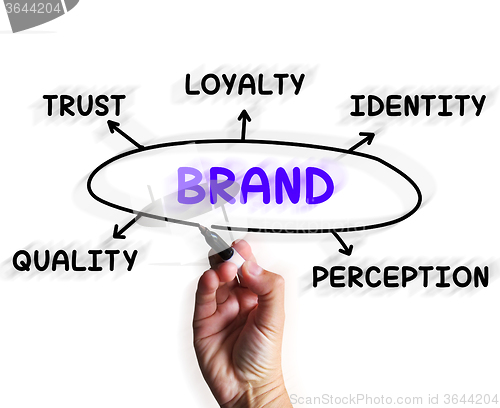 Image of Brand Diagram Displays Company Perception And Trust