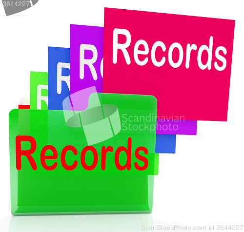 Image of Records Folders Show Files Reports And Evidence