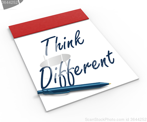 Image of Think Different Notebook Shows Inspiration And Innovation