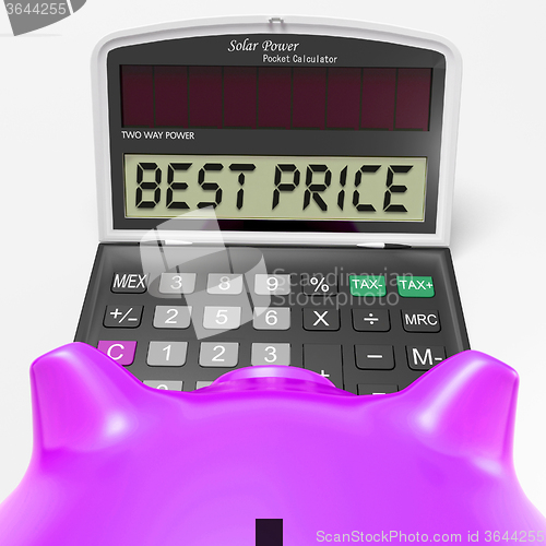 Image of Best Price Calculator Means Bargains Discounts And Savings