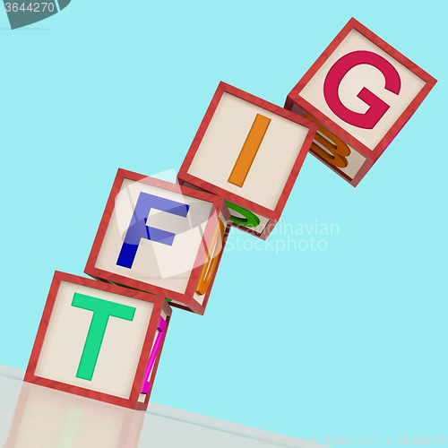 Image of Gift Blocks Mean Present Contribution Or Giving