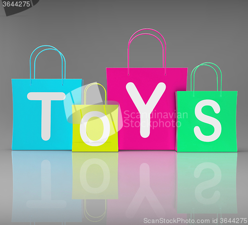 Image of Toys Bags Shows Retail Shopping and Buying