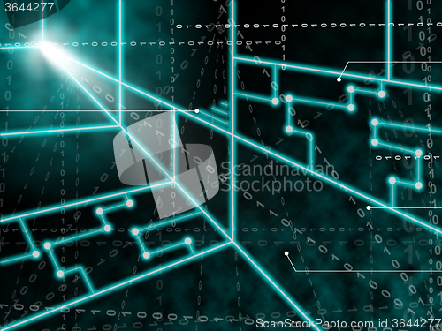 Image of Laser Circuit Background Means Light Beams Or Shining Lasers