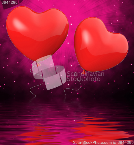 Image of Heart Balloons Displays Mutual Attraction And Affection