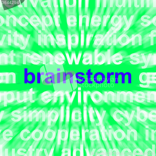 Image of Brainstorm Word Means Thinking Creatively Problem Solving And Id