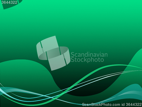 Image of Green Curvy Background Means Digital Art Wallpaper