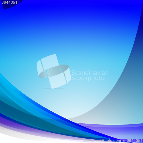 Image of Blue Wave Background Means Soft Effect Wallpaper Or Modern Art