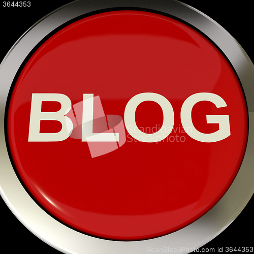 Image of Blog Button Shows Blogging Or Weblog Websites