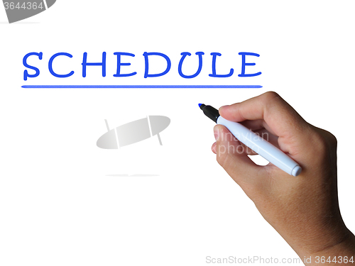 Image of Schedule Word Shows Planning Time And Tasks