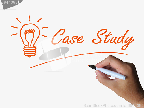 Image of Case Study and Lightbulb Indicate Concepts Ideas and Research