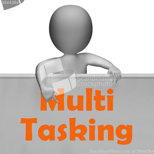 Image of Multitasking Sign Means Doing  Multiple Tasks Simultaneously