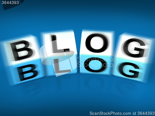 Image of Blog Blocks Displays Webpage Article or Journal