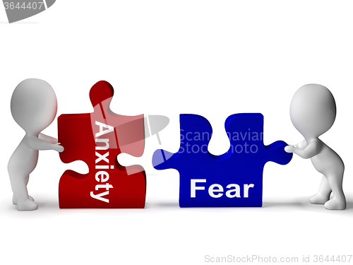 Image of Anxiety Fear Puzzle Means Anxious And Afraid