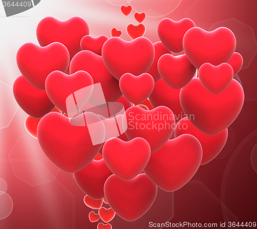 Image of Heart Made With Hearts Means Love Relationships Or Couples