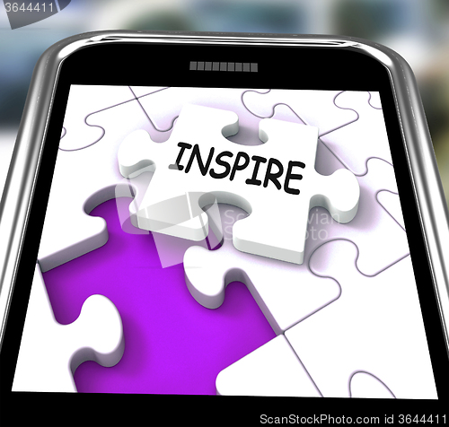 Image of Inspire Smartphone Shows Originality Innovation And Creativity O