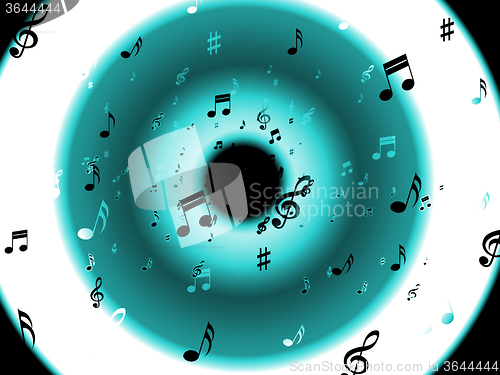 Image of Musical Notes Background Means Classical Melody Or Music Chord