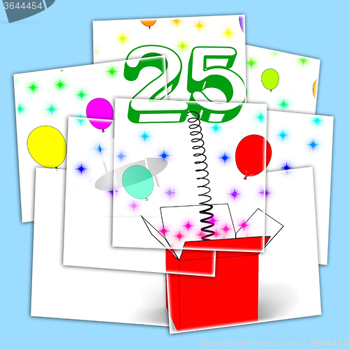 Image of Number Twenty Five Surprise Box Displays Beautiful Creativity An