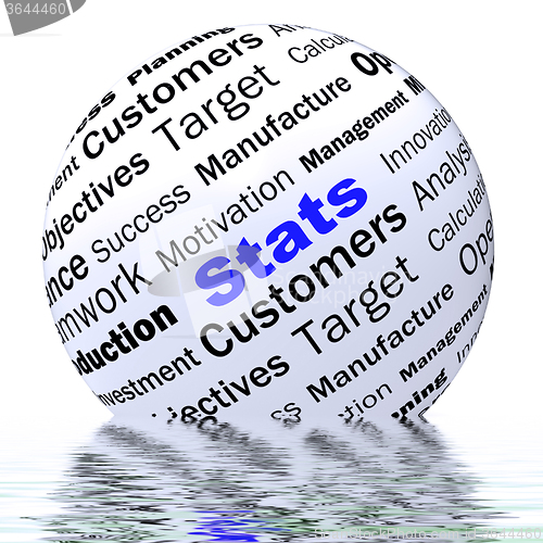 Image of Stats Sphere Definition Displays Business Reports And Figures