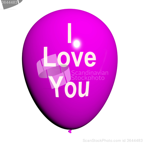 Image of I Love You Balloon Represents Lovers and Couples