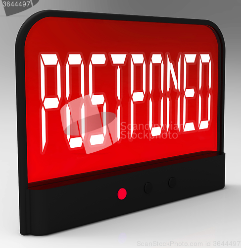 Image of Postponed Clock Means Delayed Until Later Time