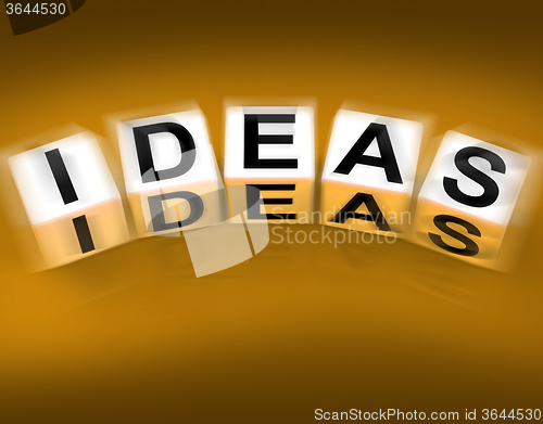 Image of Ideas Blocks Displays Thoughts Thinking and Perception