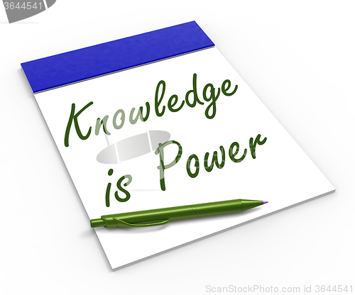 Image of Knowledge Is Power Notebook Means Successful Intellect And Menta