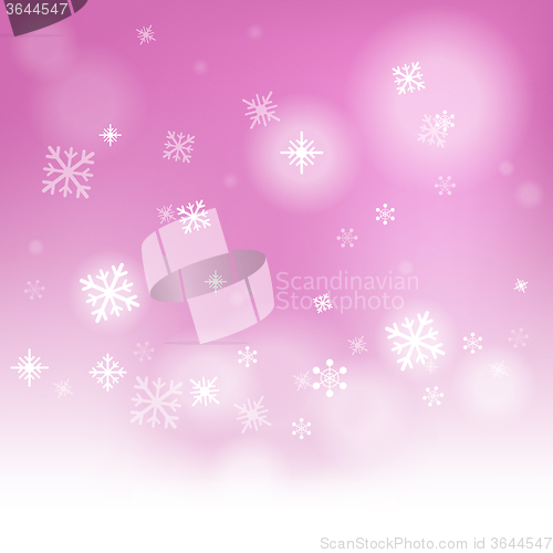 Image of Snow Flakes Background Means Seasonal Cold Or Frost