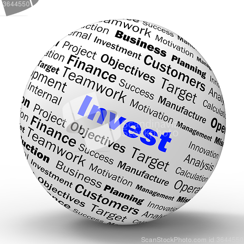 Image of Invest Sphere Definition Shows Put Money In Real State Or Invest