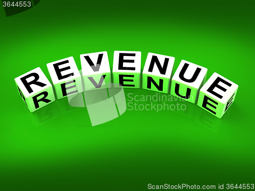 Image of Revenue Blocks Mean Finances Revenues and Proceeds