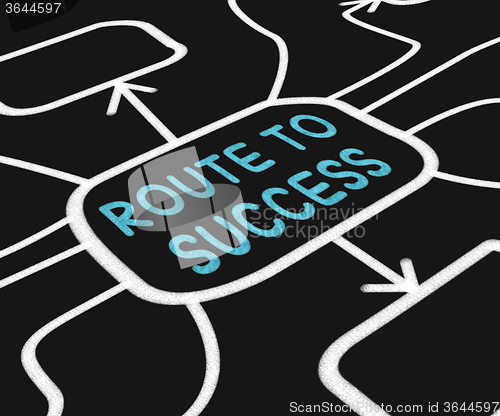 Image of Route To Success Diagram Shows Path For Achievement
