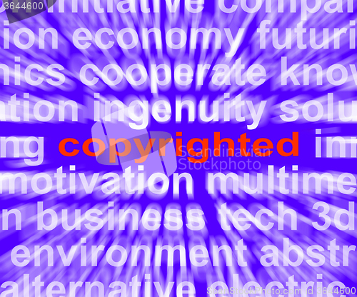 Image of Copyright Word Shows Ownership Of Intellectual Or Patented Prope