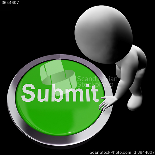 Image of Submit Button Shows Submission Or Handing In