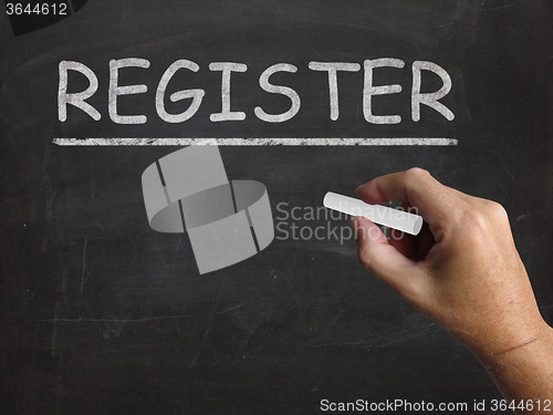 Image of Register Blackboard Shows Joining Subscribing Or Check In