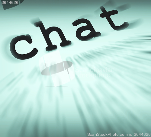 Image of Chat Definition Displays Online Communication Or Text Talking